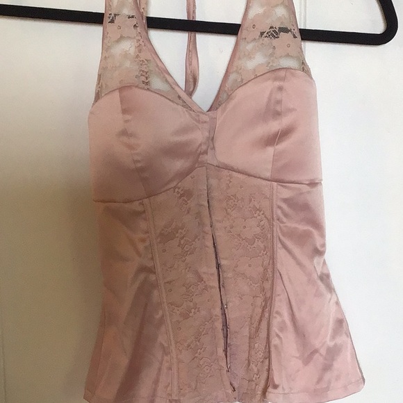 Sexy corset style closure halter top. like new never worn - Picture 2 of 3